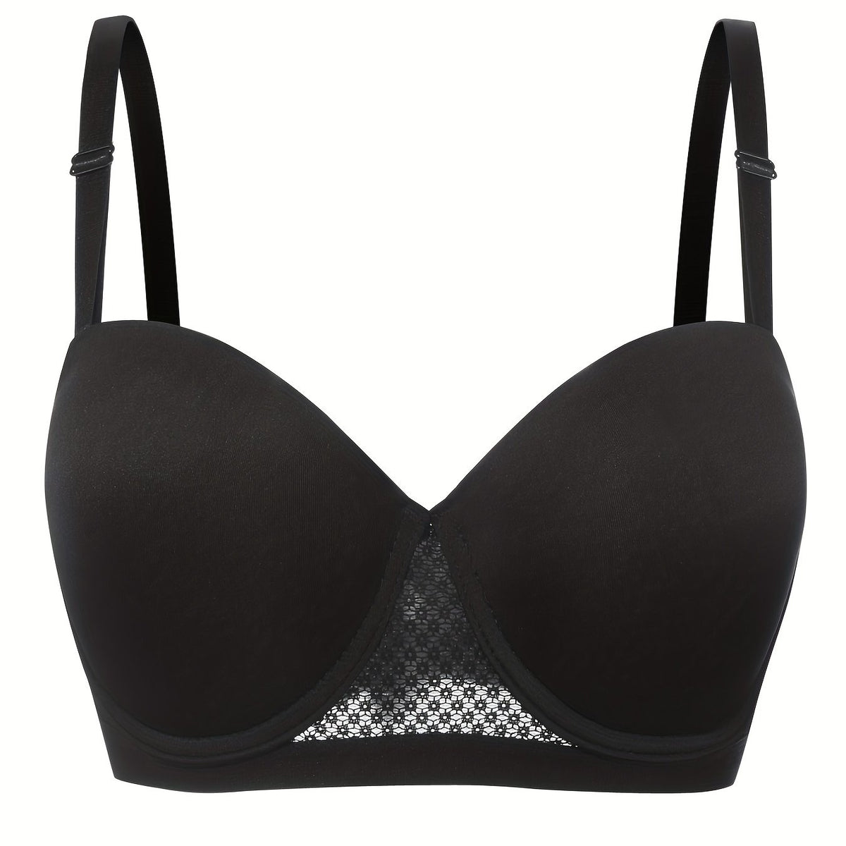 Floral Jacquard Balconette Bra With Removable Straps
