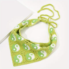 Tai Chi Pattern Bandana Crochet Hair Band Women Girls Hair