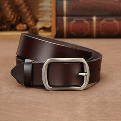 Vintage Leather Belt Solid Casual Jeans Pants Belt Unisex