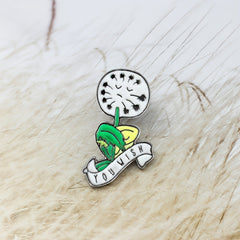 Green Dandelion Brooch Funny Chest Pin