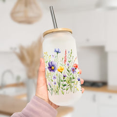4pcs Wildflower 3D Erasable Transfer Stickers UV Waterproof Self Adhesive