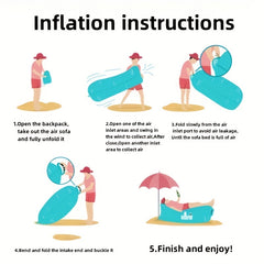 Portable Multicolor Inflatable Cushion Mattress for Outdoor Camping
