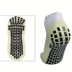 3Pairs Outdoor Breathable Sweat Absorbing Soccer Socks with Non-Slip Silicone