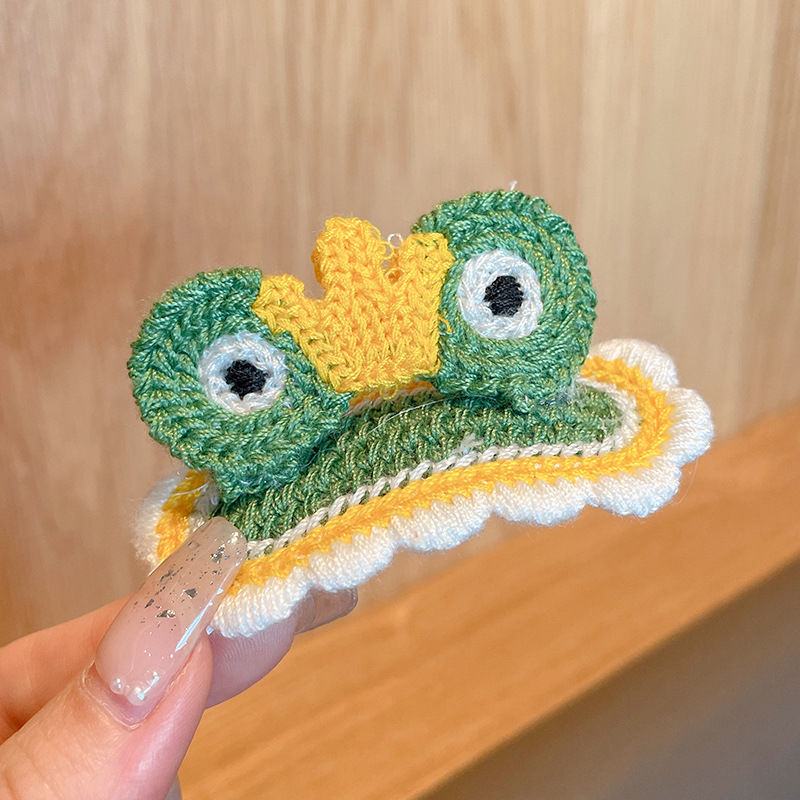Wool Knitted Bow Children's Hair Clip