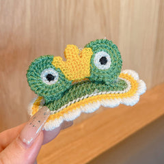 Wool Knitted Bow Children's Hair Clip