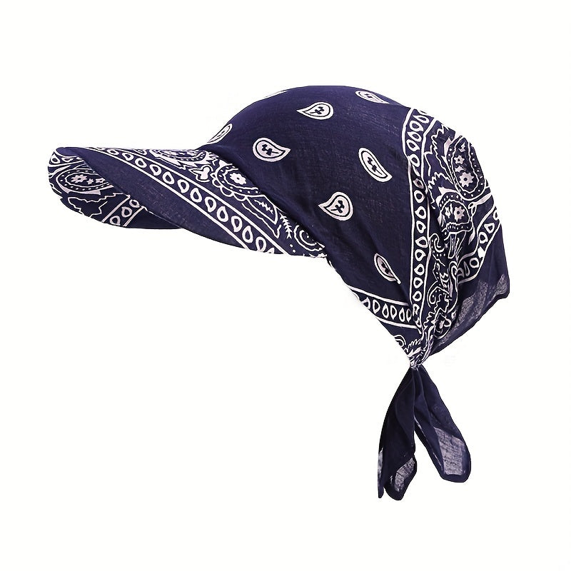 Paisley Print Head Scarf Hat Bandana Cap Vintage Turban Outdoor Sun Hat