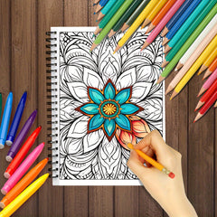 Spiral Bound Coloring Book for Teens and Adults 30 Unique Patterns