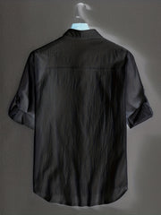 Men's Linen Short Sleeve Shirt for Summer Casual Wear