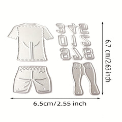 Football Wear Number Cutting Die Stencil DIY Craft