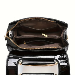 Mini Croc Pattern Shoulder Bag for Women