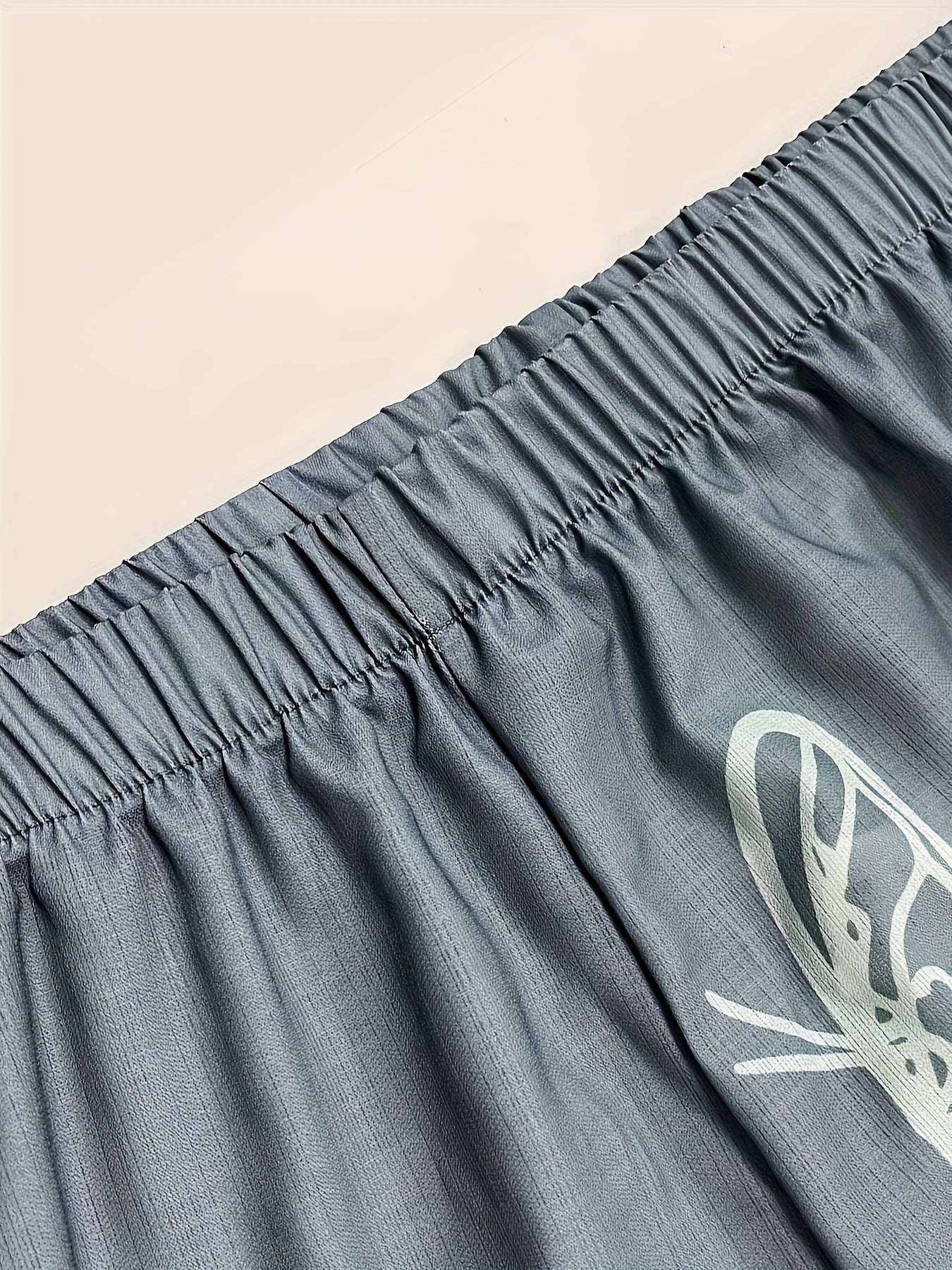  Butterfly Print Wide Leg Cropped Pants