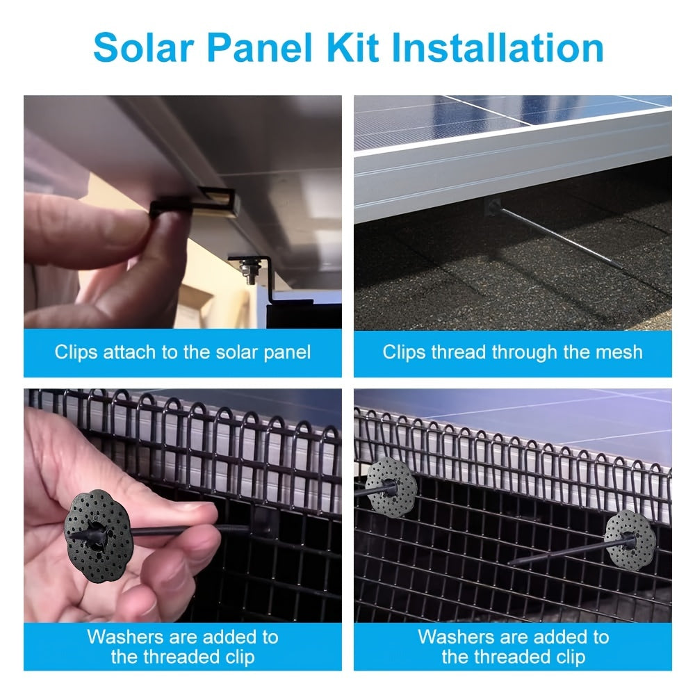Solar Panel Guard Clips Bird Critter Guard Fastener Clips For Mesh Animal Guard