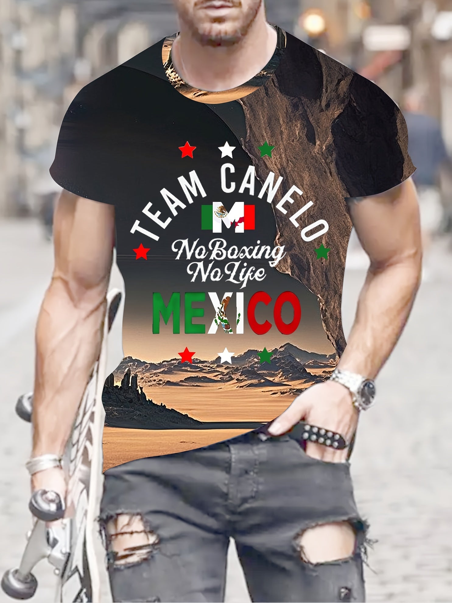 TEAM CANELO MEXICO Print Men's Graphic T-shirt