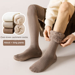 Men's Over the Knee Winter Woolen Socks Thick Warm Breathable Sweat-absorbing