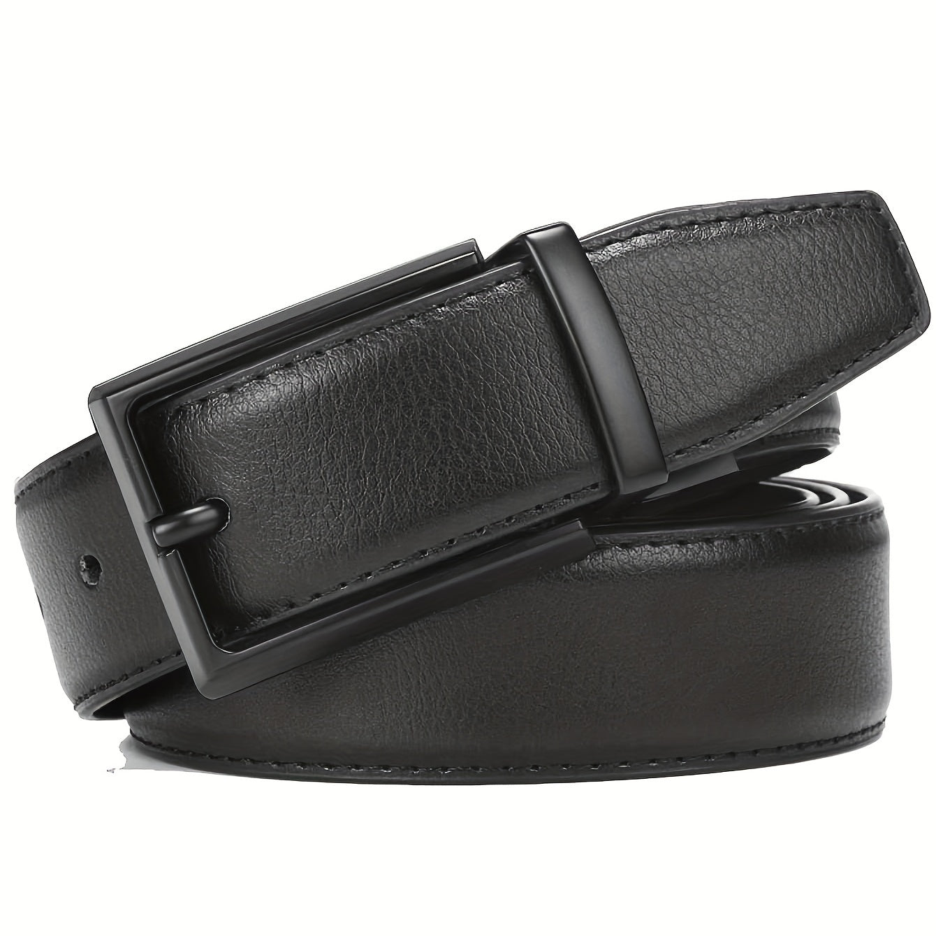 Men's Leather Dress Belt & Casual Belts With Single Prong Buckle
