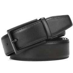 Men's Leather Dress Belt & Casual Belts With Single Prong Buckle