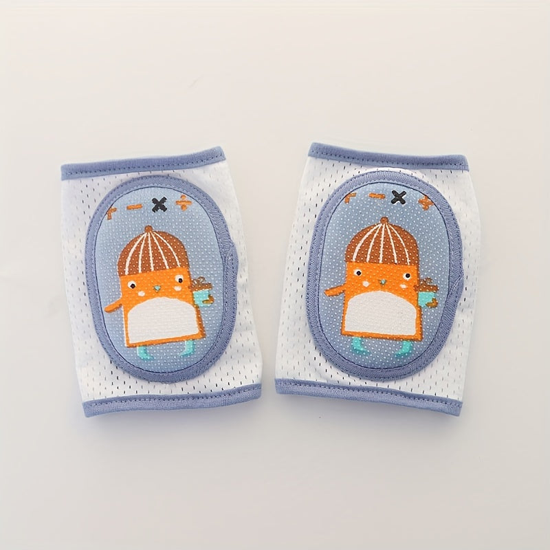 Adjustable Knee & Elbow Pads for Crawling in Pink Navy