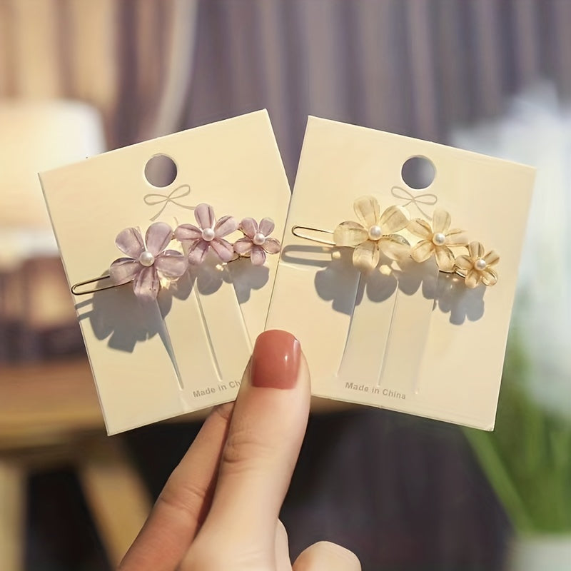 Flower Bobby Pin Back Head Clip Side Clip Bangs Clip Hair Accessories