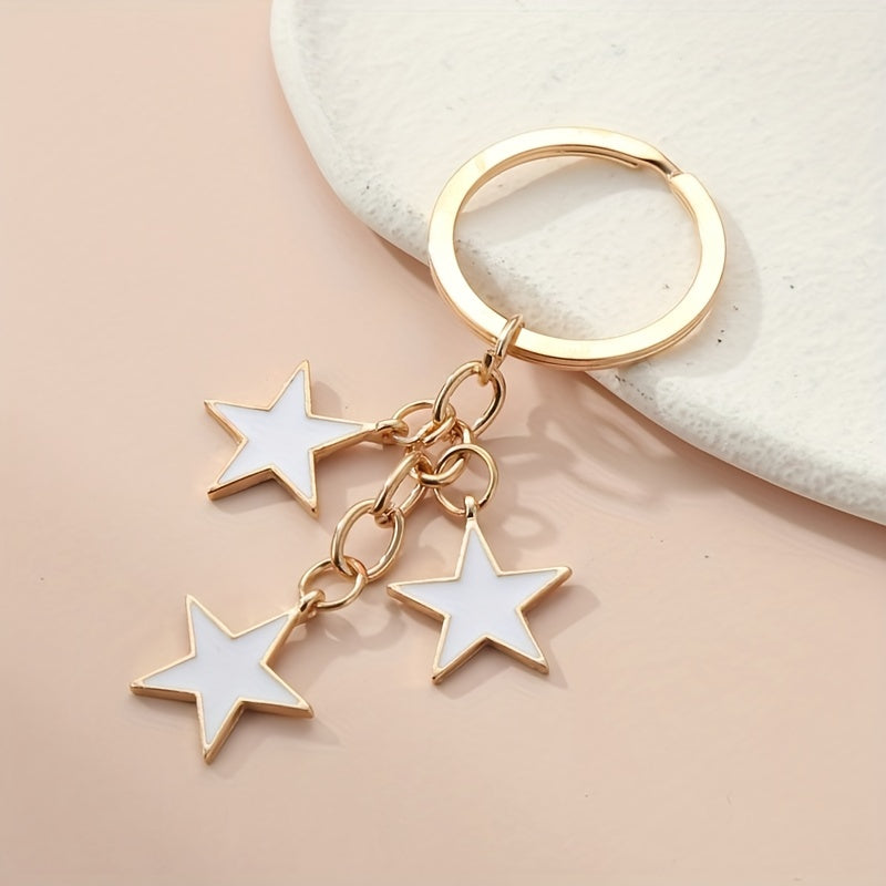 Little Stars Keychain Alloy Key Ring Purse Bag Backpack Car Key Charm