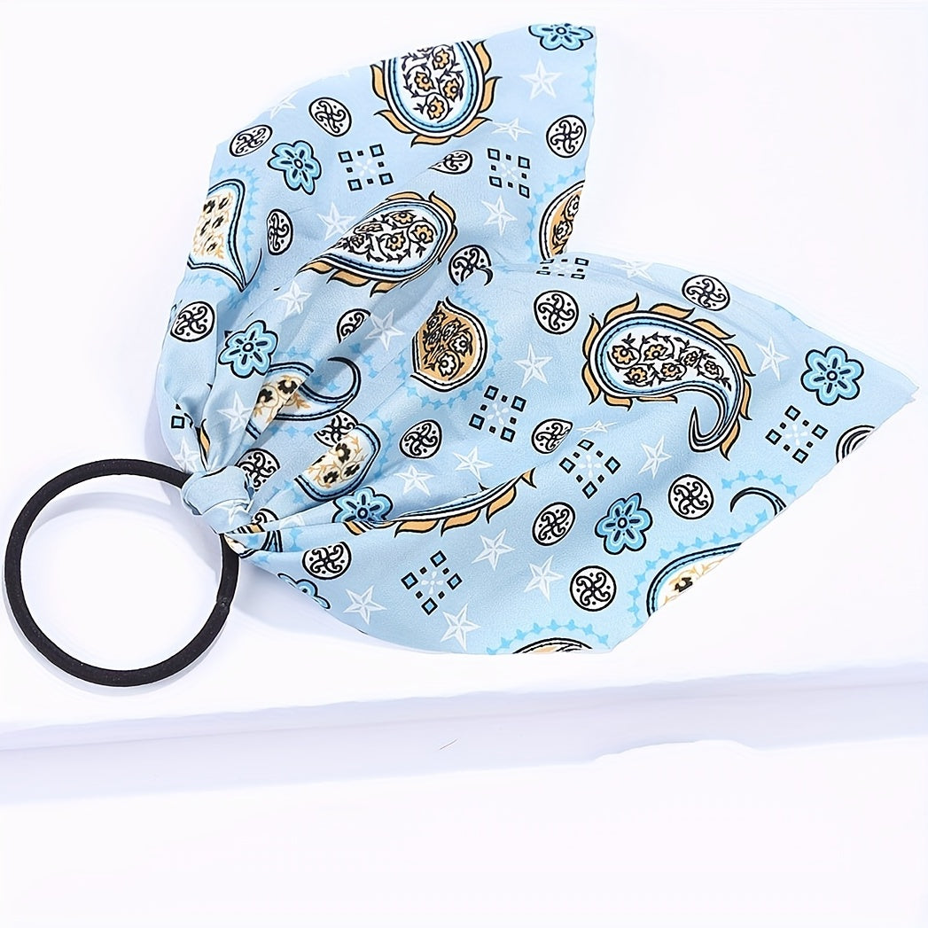 5pcs Boho Style Hair Tie Bow Streamer Hair Accessories