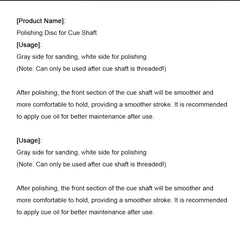 Professional Billiard Cue Burnisher and Cleaner