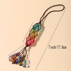 Crystal Car Hanging 7 Chakra Stones Ornament