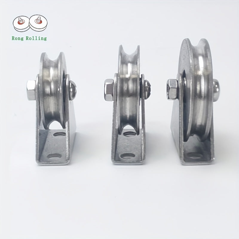 2pcs 304 Stainless Steel U Groove Rollers With Single 635ZZ Bearing