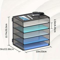 5 Tier Desk Organizer Tray Paper Organizer Storage