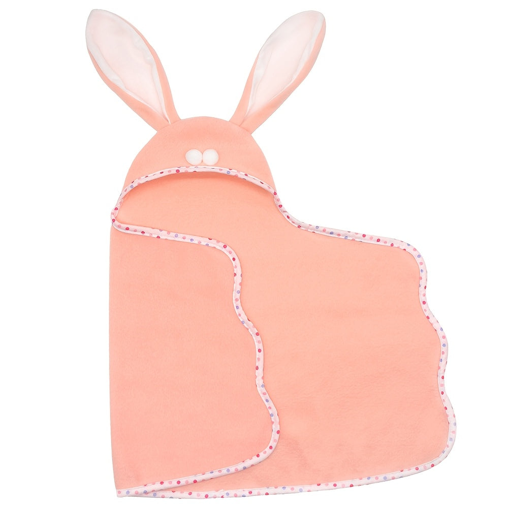 Pink Rabbit Ears Doll & Bath Towel Set for 12-18in Dolls