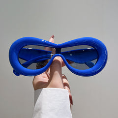 Oval Frame Sunglasses Thick Frame Sun Glasses