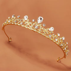 Crystal Princess Tiara for Girls Rose Golden