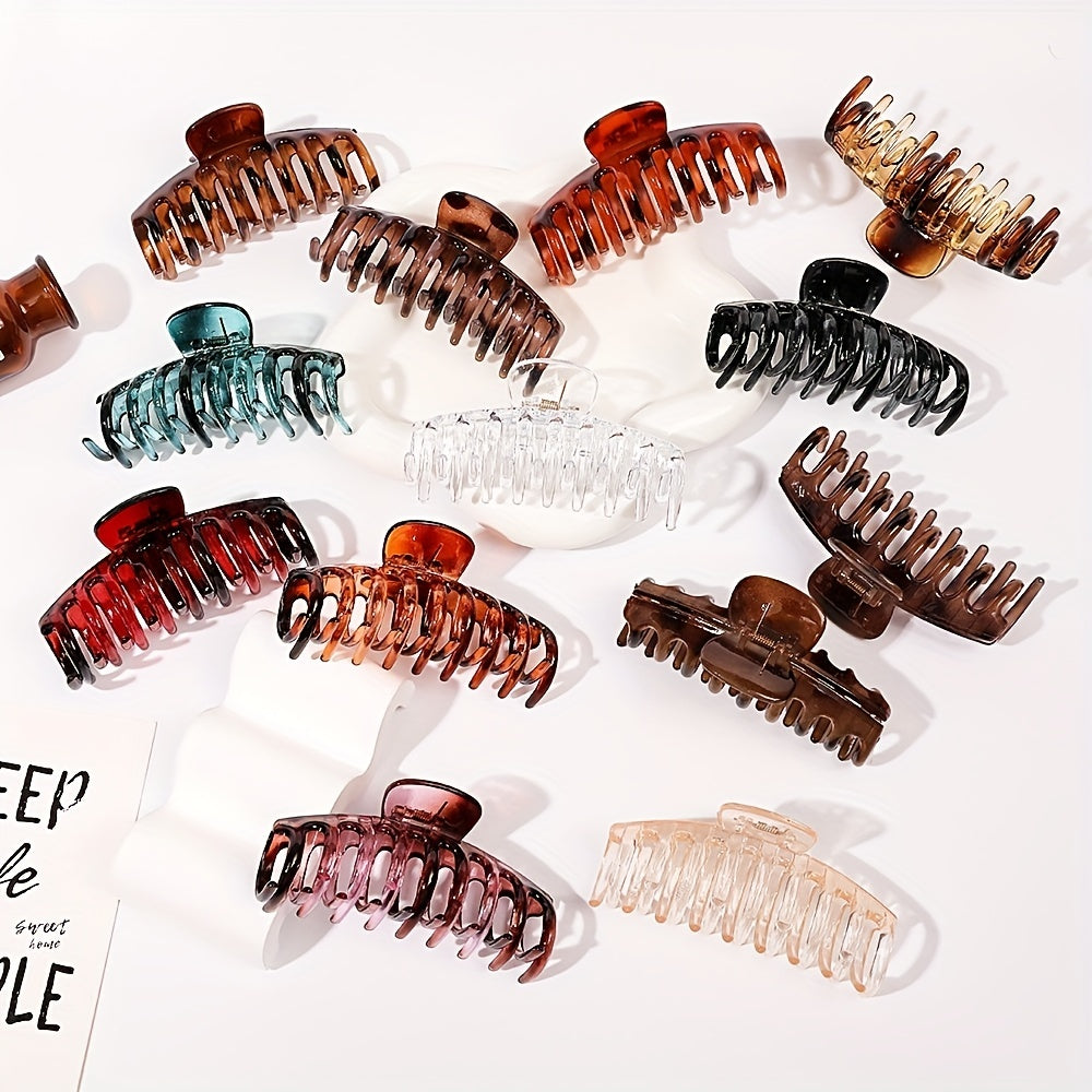 Solid Style Hair Claw Shark Claw PVC Hair Accessories For Women And Girls