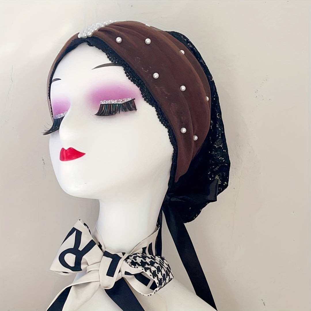 Vintage Lace Hijab Boho Head Scarf Chemo Cap Hair Accessories