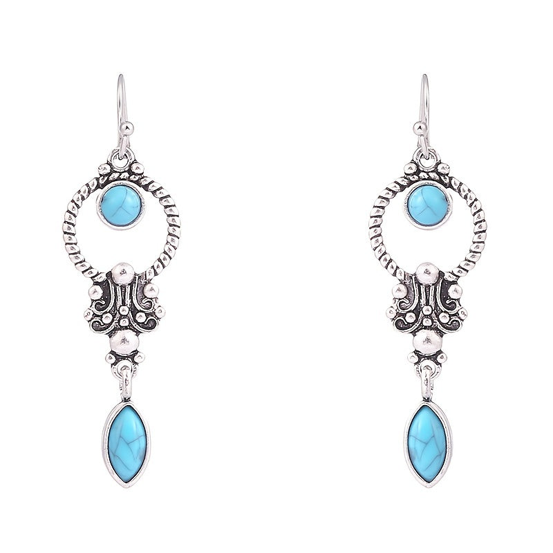 Vintage Turquoise Earrings Women Girls Party Jewelry
