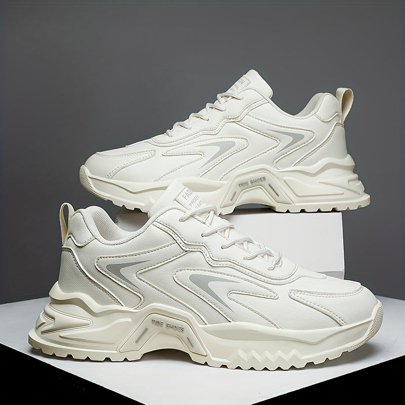 Men's Chunky Lace-Up Sneakers Athletic Shoes