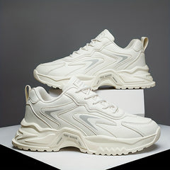 Men's Chunky Lace-Up Sneakers Athletic Shoes