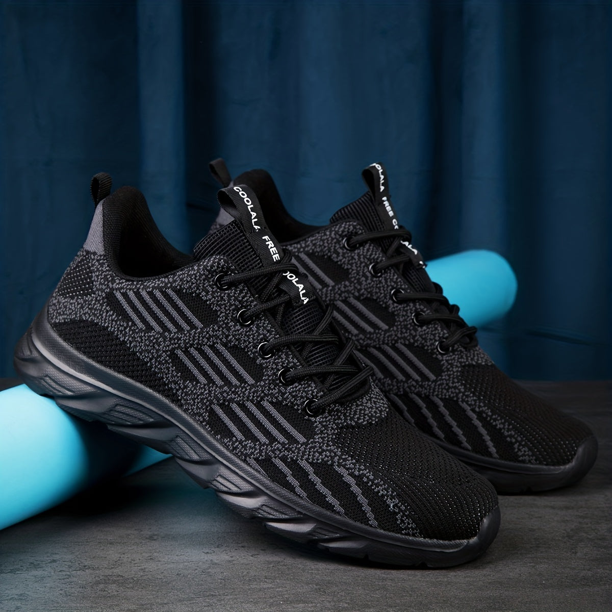 Women's Breathable Running Shoes Lace Up Non-slip Casual Woven Shoes
