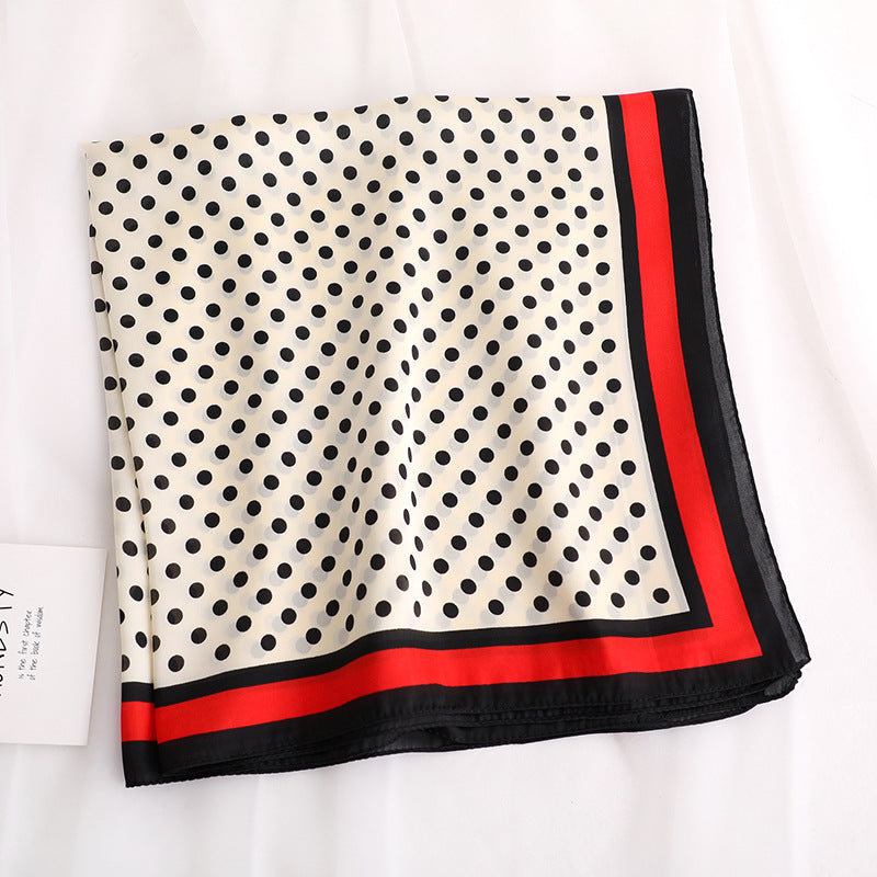 Polka Dot Silk Scarf