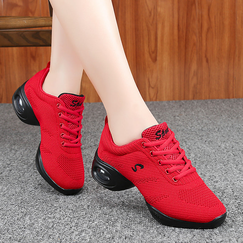 Arch Support Non Slip Dance Shoes Mesh Breathable Comfortable Woven Shoes