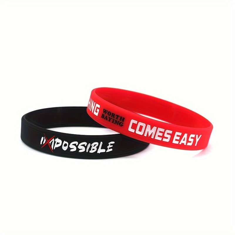 5pcs Waterproof Inspirational Silicone Bracelets