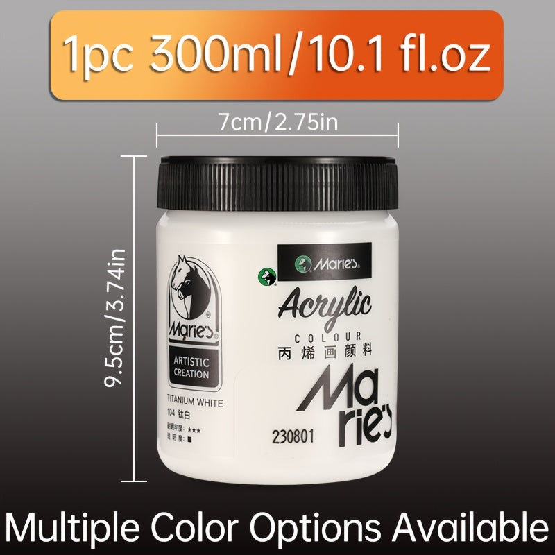 1pc Vibrant Acrylic Paint 300ml Professional Art Acrylic Pigment No Fading