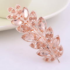 Large Flower Hair Barrette Clips Rhinestone Hairpin Accessories