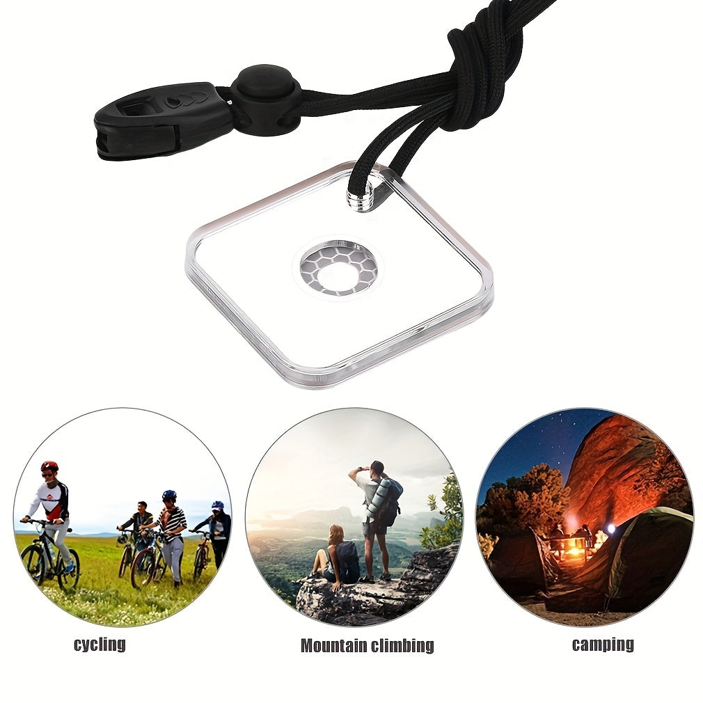 Heliograph Signal Mirror With Whistle Outdoor Emergency Survival Tool