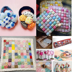 50pcs Floral Cotton Fabric Squares 10x10cm for DIY Crafts and Easter Surprise