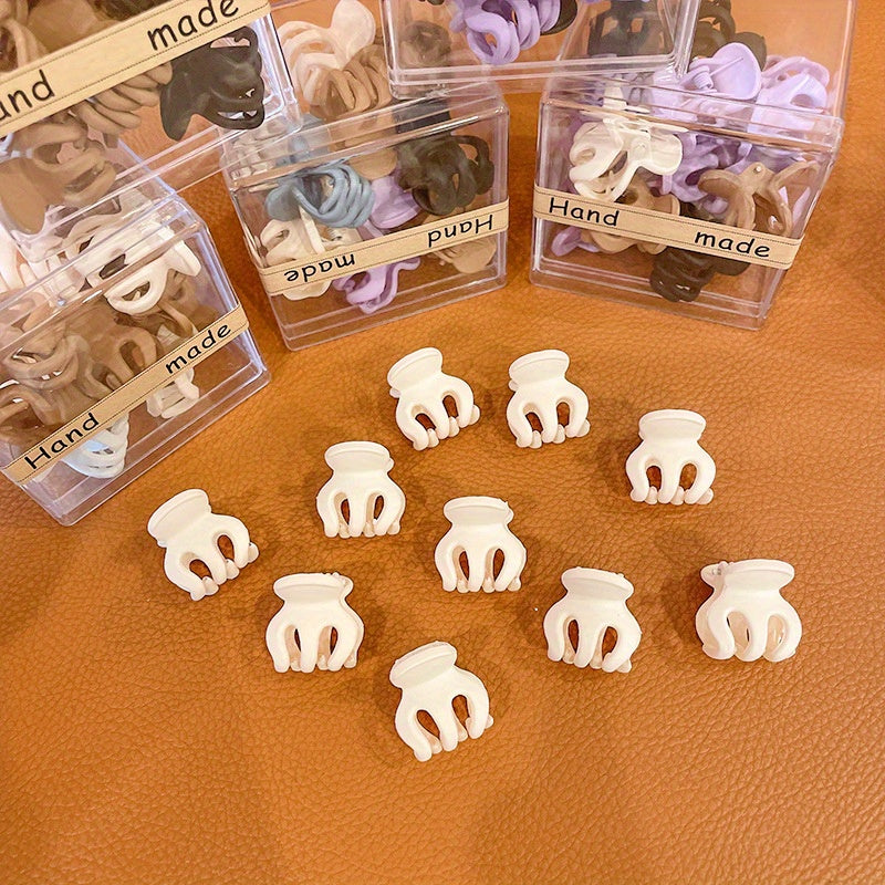 10pcs Mini Hair Claw Clips Non Slip Strong Hold Grip Hair Jaw Clip