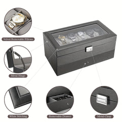 12 Slot Double Layer Watch Storage Box Jewelry Storage Box