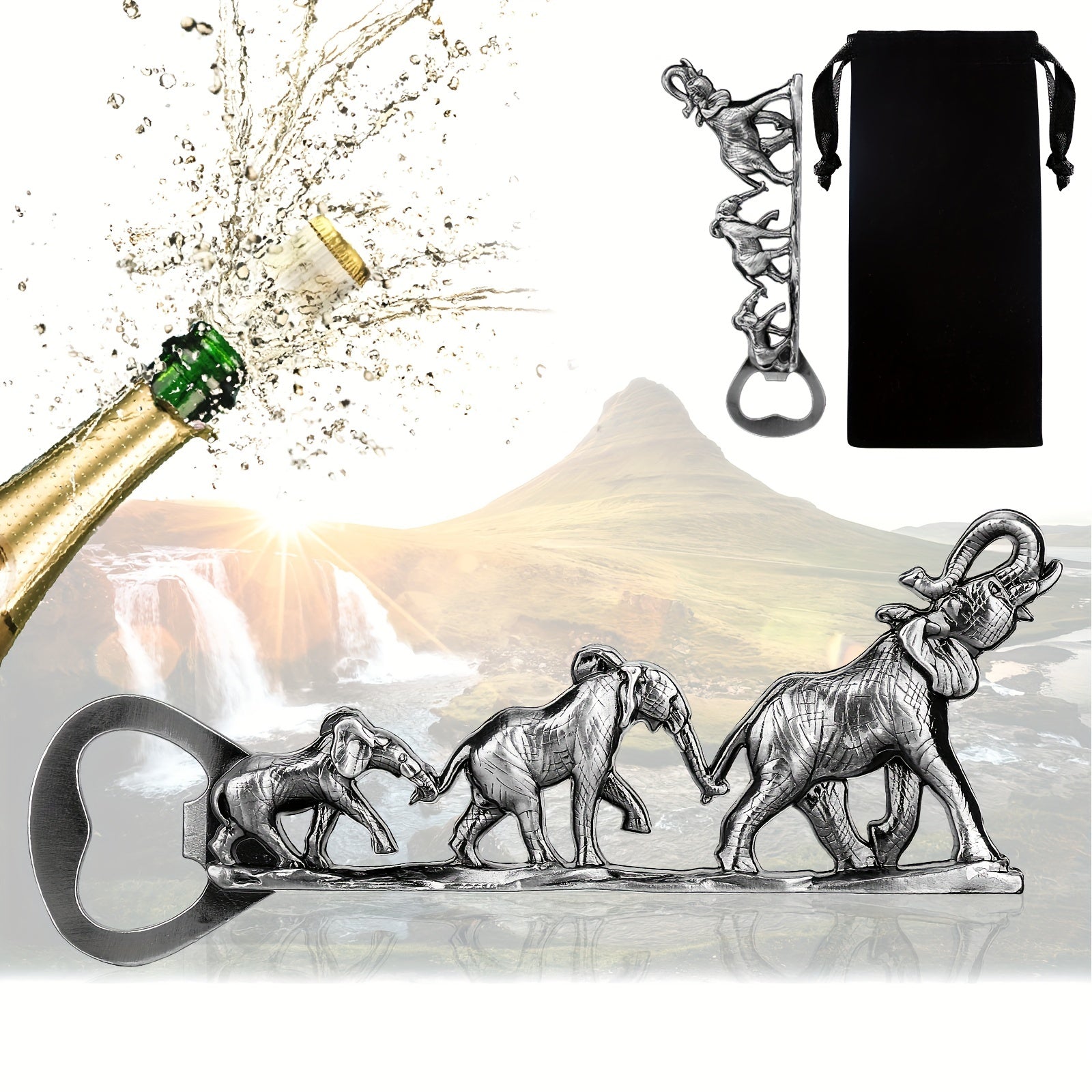 Elephant Bottle Opener for Men & Women - Unique Gift for Birthday or Christmas