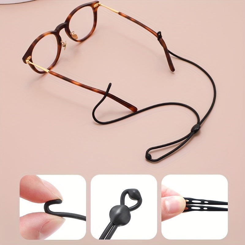 Silicone Glasses Strap Stretchy Anti Slip Retainer Adjustable Glasses Chain