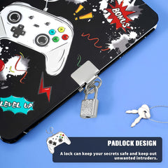 Luminous Hardcover A5 Journal Notebook Lockable Dotted Paper Gaming Controller B