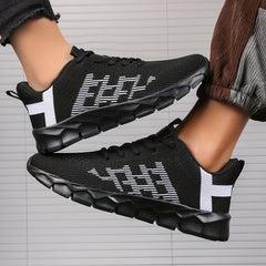 Breathable Flying Woven Running Shoes Wear Resistant Non Slip Sneakers